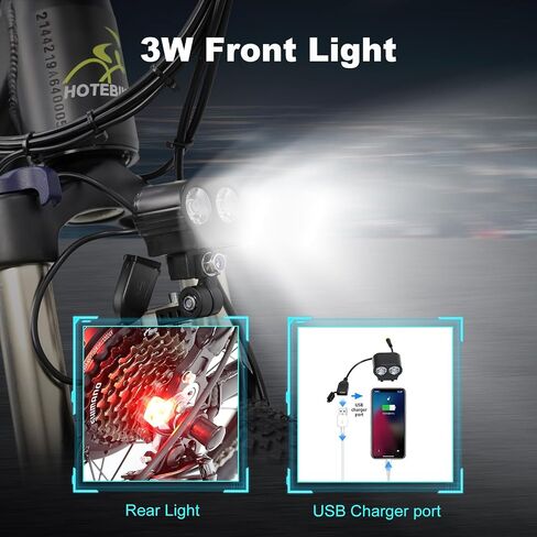 HOTEBIKE Electric Bike for Adult 750W Electric Mountain Bike 48V 13AH Removable Battery Ebike with Suspension Fork Aluminium Frame, Professional 21-Speed Gears in Saudi Arabia