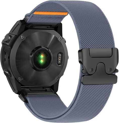 نطاقات نايلون مسطّحة لـ Garmin Fenix ​​8 47mm Band/Fenix ​​6 7 5 E/5 Plus/6 7 Pro للرجال ، حزام Sports Sports للبديل البديل لـ QuickFitfitfitfit in Kuwait