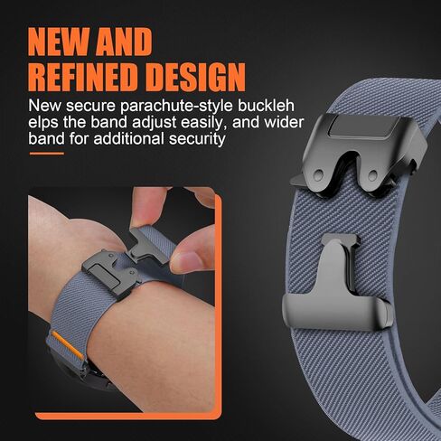 نطاقات نايلون مسطّحة لـ Garmin Fenix ​​8 47mm Band/Fenix ​​6 7 5 E/5 Plus/6 7 Pro للرجال ، حزام Sports Sports للبديل البديل لـ QuickFitfitfitfit in Kuwait