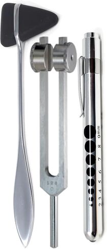 Set of 3 pcs Reflex Percussion Taylor Hammer + Reusable Penlight + Tuning Fork C 128 (A2ZSCILAB Brand) in Saudi Arabia