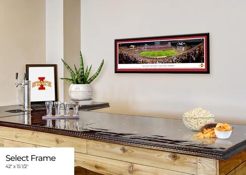 Blakeway Worldwide Panoramas ، Inc. Iowa State Football ، لعبة ليلية - صورة أو ملصق مؤطر in Saudi Arabia