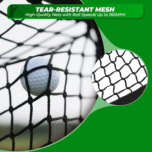 FAHKNS Golf Net, 10 x 7FT Heavy Duty Golf Practice Net with Chipping Practice Net, Golf Practice Net, Training Net for Backyard Driving Chipping Indoor Outdoor Training in Saudi Arabia
