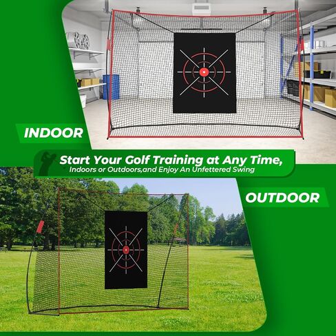 FAHKNS Golf Net, 10 x 7FT Heavy Duty Golf Practice Net with Chipping Practice Net, Golf Practice Net, Training Net for Backyard Driving Chipping Indoor Outdoor Training in Saudi Arabia