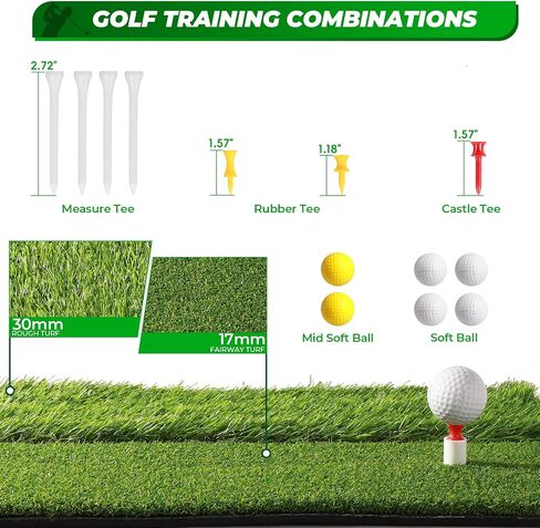 FAHKNS Golf Net, 10 x 7FT Heavy Duty Golf Practice Net with Chipping Practice Net, Golf Practice Net, Training Net for Backyard Driving Chipping Indoor Outdoor Training in Saudi Arabia