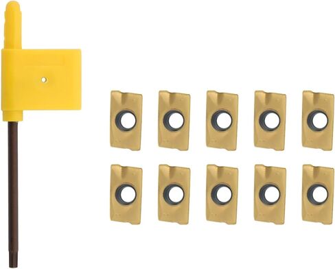 10Pcs APMT1604 Inserts R8 FMB22 Shank Mill Arbor and T15 Wrench and End Milling 400R 50MM with 10Pcs APMT1604 Inserts for Milling CNC Machine Tools in Saudi Arabia