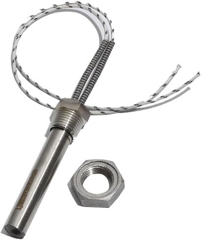 BIRAN 300-1000W DN20mm Thread Cartridge Heaters Electric Heating Element 20mm x100/150/200mm for Hot Molding Machinery with nut(110V,DN20 20x100mm 300W) in Saudi Arabia