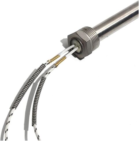 BIRAN 300-1000W DN20mm Thread Cartridge Heaters Electric Heating Element 20mm x100/150/200mm for Hot Molding Machinery with nut(110V,DN20 20x100mm 300W) in Saudi Arabia