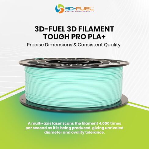 3D-Fuel 3D Filament High Temp Tough Pro PLA+ Midnight Black, 1.75mm, 1 kg +/- 0.02mm Tolerance, Made in USA, Easy to Print and Works with Most 3D Printer Brands in Saudi Arabia