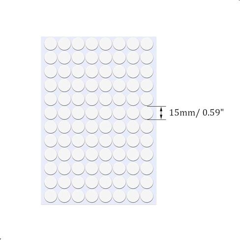Self-Adhesive Screw Hole Stickers,2-Table 96 in 1 Self-Adhesive Screw Covers Caps Dustproof Sticker 15mm White in Kuwait