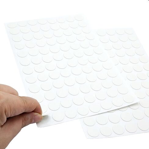 Self-Adhesive Screw Hole Stickers,2-Table 96 in 1 Self-Adhesive Screw Covers Caps Dustproof Sticker 15mm White in Kuwait