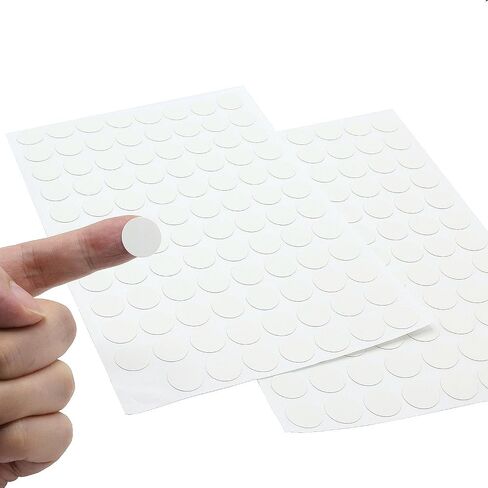 Self-Adhesive Screw Hole Stickers,2-Table 96 in 1 Self-Adhesive Screw Covers Caps Dustproof Sticker 15mm White in Kuwait