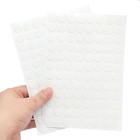 Self-Adhesive Screw Hole Stickers,2-Table 96 in 1 Self-Adhesive Screw Covers Caps Dustproof Sticker 15mm White in Kuwait