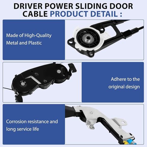 كابل الباب المنزلق الأيمن متوافق مع Toyota Sienna le Se Xle 4 Cyl 2.7l 6 Cyl 3.5L 2011-2020 ، Aport Cable Sub-Assy استبدال 85015-08011 85015-08010 جانب الركاب in Kuwait