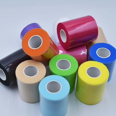 12 حزم شريط التفاف ، 11 لونا 2.76 بوصة × 11 ياردات الشريط الرياضي قبل كرة القدم ، الرغوة الرياضية underwrap ، ضمادة underwrap للمعصمين كاحلي prewrap. in Kuwait