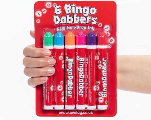Bingo Dabbers Markers Mixed Colours Pens for Bingo Tickets Games - Pack of 6 in Saudi Arabia