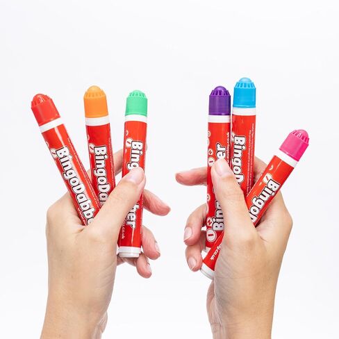 Bingo Dabbers Markers Mixed Colours Pens for Bingo Tickets Games - Pack of 6 in Saudi Arabia