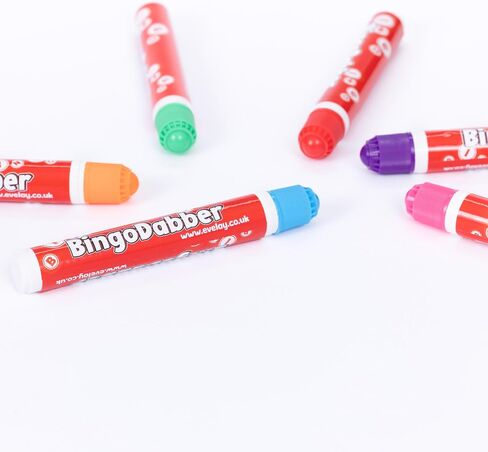 Bingo Dabbers Markers Mixed Colours Pens for Bingo Tickets Games - Pack of 6 in Saudi Arabia