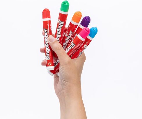 Bingo Dabbers Markers Mixed Colours Pens for Bingo Tickets Games - Pack of 6 in Saudi Arabia
