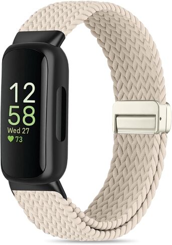 Elastic Magnetic Braided Compatible with Fitbit Inspire 3/Fitbit Inspire 2 Bands, Nylon Stretchy Sport Strap Replacement Wristband for Inspire 3/2 Women Men in Kuwait
