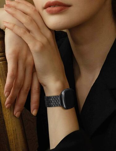 Minyee Metal Bands متوافقة مع Fitbit Sense 2/Versa 4/Versa 3/Sense Bands Women ، Sendy Stains Stain Chain Honeycomb Designer Luxury Link Lin in Saudi Arabia