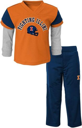 Outerstuff Illinois Fighting Illini's Illini's Orange Charger Shirt & Pants Set (12M) in Kuwait