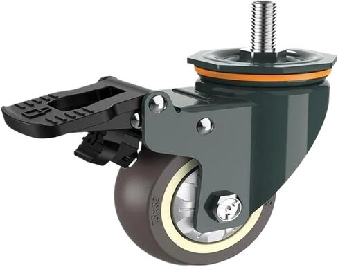 1 قطعة 2.5 بوصة M10/M12/M14/M16/M20 المسمار العجلة العالمية مع آلة صامتة رمح من المطاط الفرامل (M16- عجلة عالمية) in Kuwait