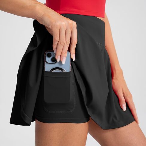 Women’s Pleated Tennis Skirt with Built-in Shorts, High Waisted Athletic Skort for Golf, Running, Yoga, Workout in Saudi Arabia