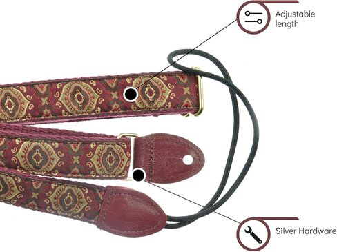 Souldier Handmade Fabric F-Style Mandolin Straps, 1 Inch Width and Adjustable Length in Kuwait