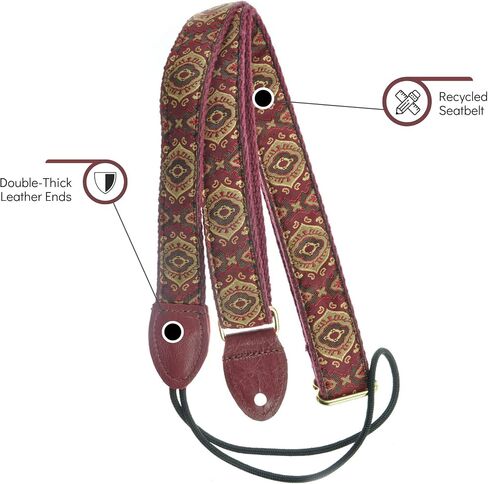 Souldier Handmade Fabric F-Style Mandolin Straps, 1 Inch Width and Adjustable Length in Kuwait