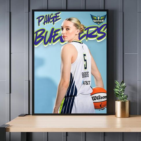 Paige Bueckers Dallas Wings WNBA Basketball Poster, Size Large 18x24 inches, Glossy Finish Wall Art Print, Portrait Style in Saudi Arabia