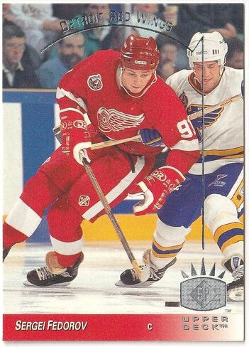 1993-94 Upper Deck SP Hockey Sergei Fedorov Red Wings Card #44 in Saudi Arabia