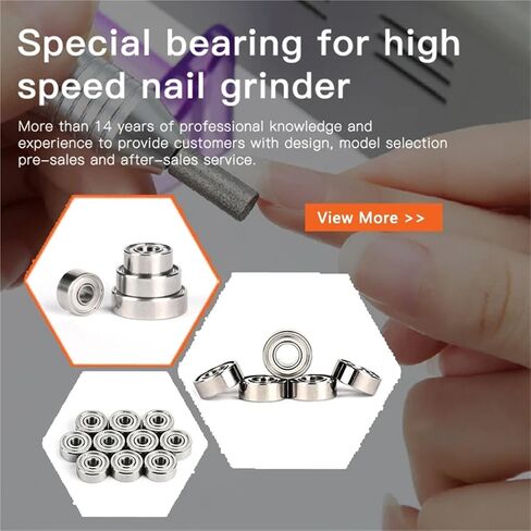 10Pcs MR148ZZ ABEC-9 Handle Bearings 8x14x4 mm for Strong Drill Brush Handpiece MR148 ZZ Nail Ball Bearing in Saudi Arabia