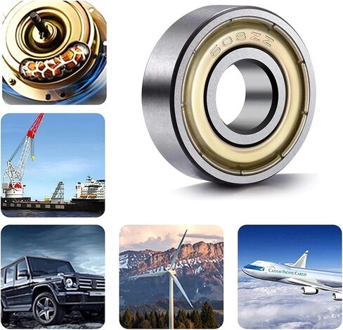 50-10pcs 608ZZ Deep Groove Ball Bearing 8 * 22 * 7 8x22x7 MM Double Shielded Miniature High-Carbon Steel Single Row 608ZZ ABEC-7(Gold) in Saudi Arabia