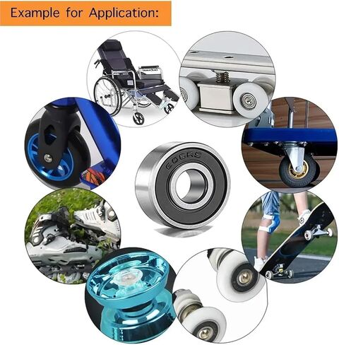 10Pcs 608ZZ 608RS Ball Bearings 8x22x7mm Metal Deep Groove Mini Ball Bearing Carbon Steel for Skateboard Scooter 3D Printer Part(10pcs 608ZZ) in Saudi Arabia