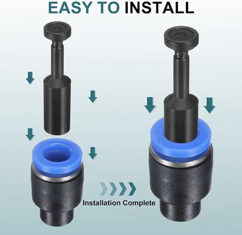 UXCELL 15PCS 5/16 "(8 مم) أنبوب OD Push-to-Connect توصيل ، مقابس طيبة من طراز Cap ، موصلات دفع هواء مقاومة للتسرب لأنظمة الهواء المضغوطة in Saudi Arabia