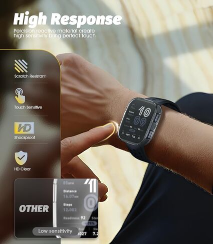 Orzero (4 Pack) Watch Case متوافق مع Amazfit Bip 6 ، TPU كامل غطاء الواقي من الخدش امتصاص الصدمات فائقة النحافة - أسود*2+واضح*2 in Saudi Arabia