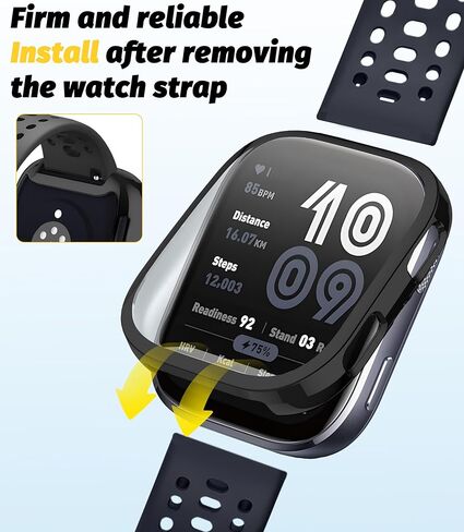 Orzero (4 Pack) Watch Case متوافق مع Amazfit Bip 6 ، TPU كامل غطاء الواقي من الخدش امتصاص الصدمات فائقة النحافة - أسود*2+واضح*2 in Saudi Arabia