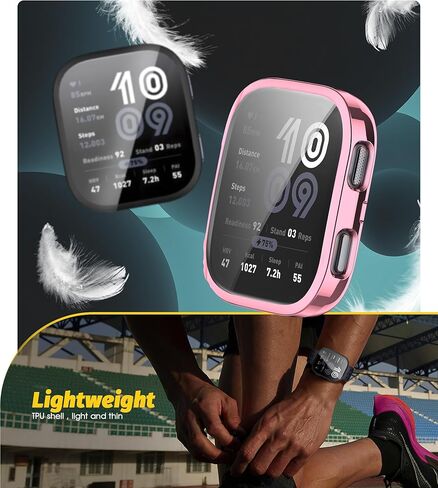 Orzero (4 Pack) Watch Case متوافق مع Amazfit Bip 6 ، TPU كامل غطاء الواقي من الخدش امتصاص الصدمات فائقة النحافة - أسود*2+واضح*2 in Saudi Arabia