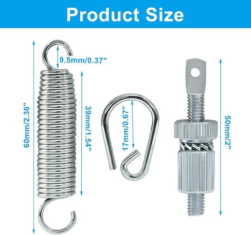 Piutouyar 4 Set Drum Pedal Spring, Stainless Steel Bass Drum Foot Pedal Spring Percussion Instrument Replacement Parts in Saudi Arabia