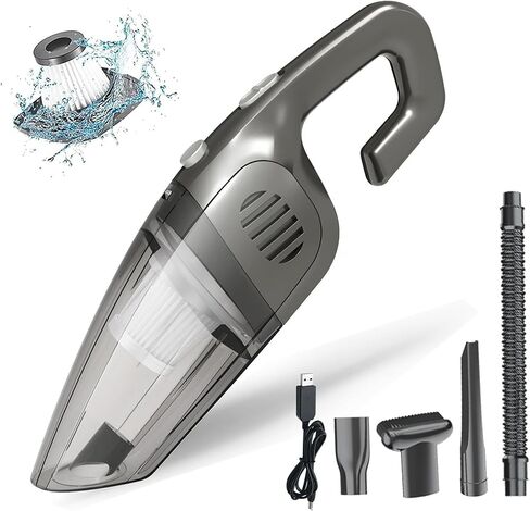 BZY Handhled Vacuum Cordless Portable,16500Pa High Power Rechargeable with Multi Accessories Lightweight Small Portable Dust Busters Cordless Rechargeable for Car,Office and Home Cleaning Grey in Saudi Arabia