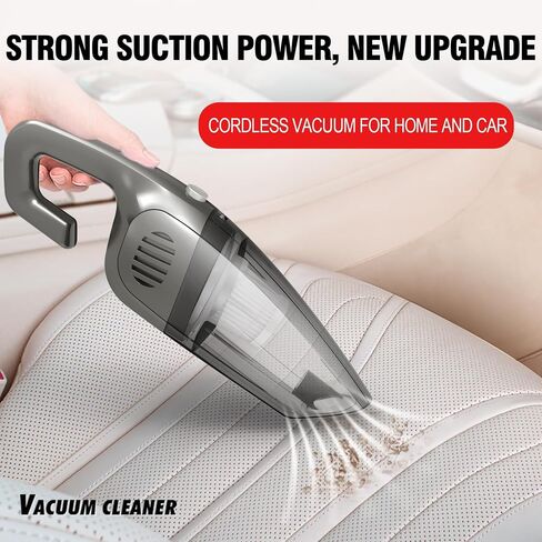 BZY Handhled Vacuum Cordless Portable,16500Pa High Power Rechargeable with Multi Accessories Lightweight Small Portable Dust Busters Cordless Rechargeable for Car,Office and Home Cleaning Grey in Saudi Arabia