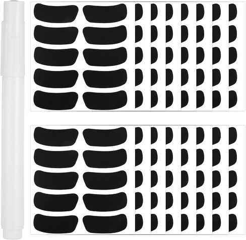 300 PCS Eye Black Stickers ذاتية لعبة كرة القدم للبيسبول لينة تحت العين شرائط سوداء قابلة للتنفس مع 1 مساءً قلم رصاص أبيض للرياضة يوم عيد ميلاد لوازم حفلة عيد ميلاد تحت عنوان in Saudi Arabia