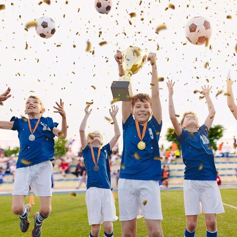 MECCANIXITY 24pcs Soccer Medals Award Medals with Neck Ribbon for Team Sports Games Competitions Party Favors in Saudi Arabia