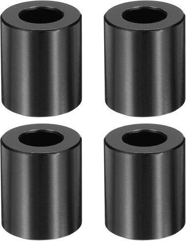 MECCANIXITY 4pcs M8 Metal Spacers, M8 x 1/2" OD x 1/2" L Aluminium Spacer Round Unthreaded Standoff Bushing Plain Finish for Screw Bolts, Black in Saudi Arabia