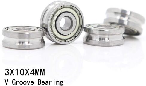 TMP1105 544162 V031004 V Groove Sealed Ball Bearing 3x10x4mm Pulley Wheel Bearings V1/0.4 2/0.4 Guide Track Rlooer Bearing Roller Bearings(031004V2 0.4) in Saudi Arabia