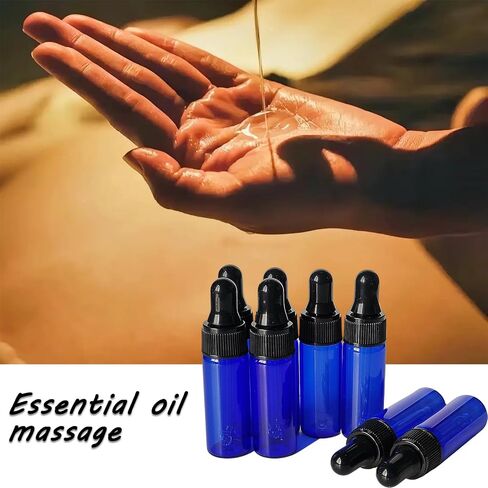 36 Pack Mini Glass Dropper Bottle 5ml Blue Glass Dropper Bottles,for Essential Oil Perfume Cosmetic Liquid Traveling Sample Containers﻿ (Blue, 5ml) in Saudi Arabia