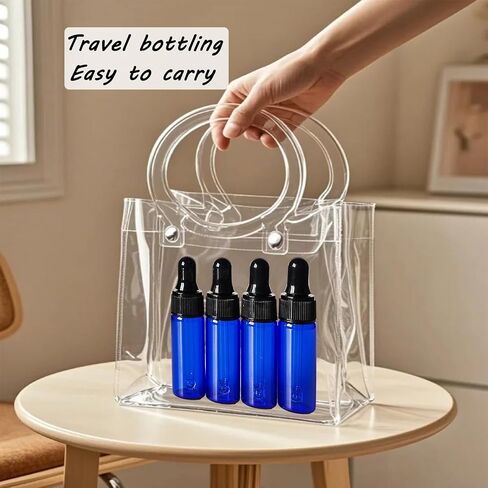 36 Pack Mini Glass Dropper Bottle 5ml Blue Glass Dropper Bottles,for Essential Oil Perfume Cosmetic Liquid Traveling Sample Containers﻿ (Blue, 5ml) in Saudi Arabia