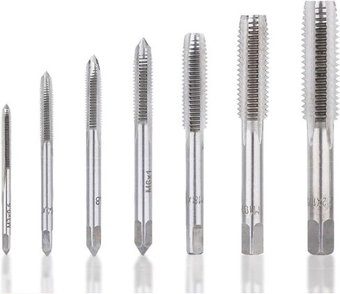 1/7Pcs M3-M12 HSS Machine Sprial Point Taps Metric Right Hand Thread Manual Thread Tapping Tools(M4x0.7) in Saudi Arabia