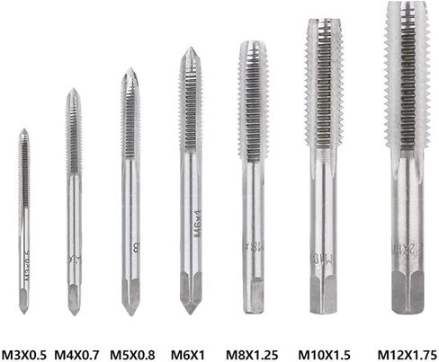 1/7Pcs M3-M12 HSS Machine Sprial Point Taps Metric Right Hand Thread Manual Thread Tapping Tools(M4x0.7) in Saudi Arabia