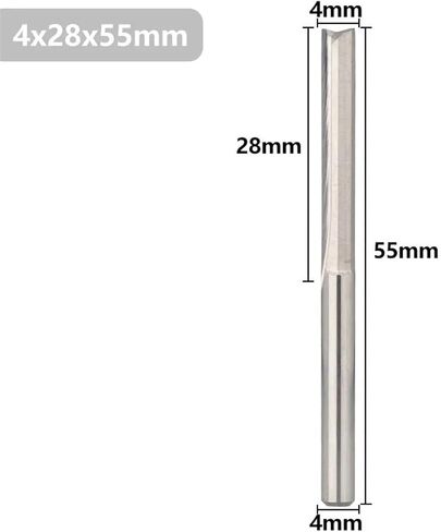 Straight 4 6 8mm Shank 2 Flute Carbide Bit for Woodworking Tools Engraving Bit Straight Slot 1Pcs(4x28) in Saudi Arabia